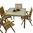 Provence rectangular dining table 100 - chairs not included (teak frame and tempered glass inserts)