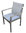 Horizon seat cushion: 45cm x 52cm - armchair not included (Sunbrella® fabric - sky blue stripe)