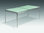 Elba rectangular dining table - chairs not included (s.steel / sea ice tempered glass inserts)