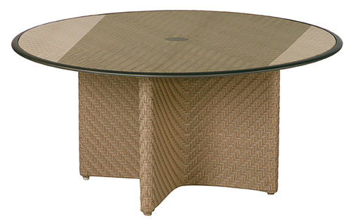 Cove circular dining table - armchairs not included (woven frame & top / optional use glass top)