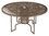 Circular dining table 120cm (java weave / tempered glass insert)