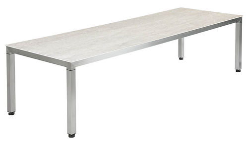 Equinox rectangular dining table 3m (stainless steel frame / frost ceramic top)