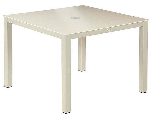 Cayman square dining table 100 (champagne frame / ivory ceramic top)