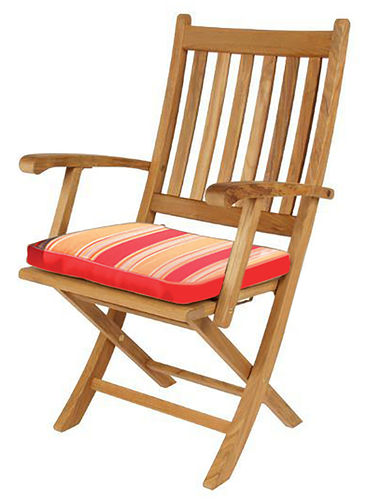 Dining chair cushion: 48cm x 38cm - chair not included (Sunbrella® fabric - bravada salsa)