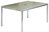 Equinox rectangular dining table 150 - with parasol hole (stainless steel frame / ash top)