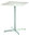Equinox square high dining table 70 (stainless steel frame / frost ceramic top)