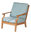 Chesapeake armchair cushion - armchair not included (Sunbrella® fabric - riviera paon white)