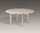Equinox circular dining table 150 (stainless steel frame / ivory top)