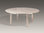 Equinox circular dining table 180 - other furniture not included (stainless steel frame / ivory top)