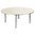 Equinox circular dining table 180 - other furniture not included (stainless steel frame / ivory top)