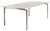 Mercury rectangular dining table 220 (stainless steel frame / white glass top)