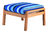 Avon ottoman cushion - ottoman not included (Sunbrella® fabric - cobalt blue stripe)