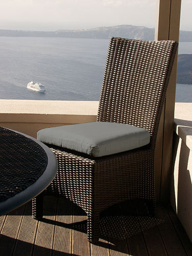 Savannah side chair cushion - chair not included (Sunbrella® fabric - lead chine)