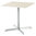 Equinox 70 Pedestal Table (stainless steel frame / ivory ceramic top)