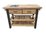 Titan serving table - weathered, read text (rustic teak)