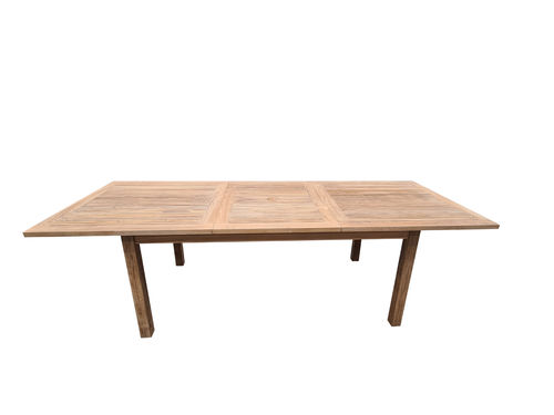 Monaco Extending Table 240 - weathered top (teak top and frame)