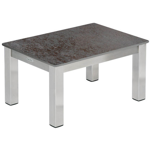 Equinox lounger table 49 (stainless steel / oxide ceramic top)