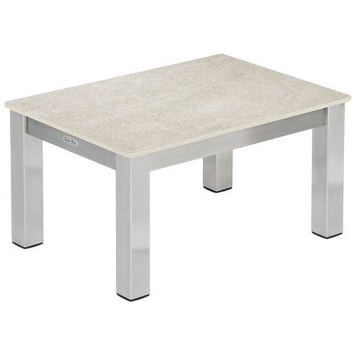 Equinox lounger table 49 (stainless steel / frost ceramic top)