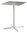 Equinox square high dining table 70 (stainless steel frame / ash ceramic top)