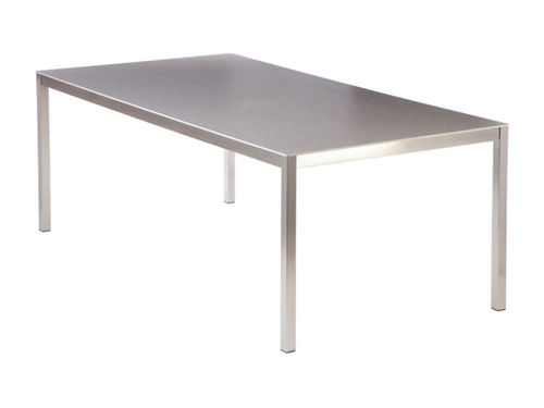 Equinox rectangular dining table 150 (stainless steel frame / ash ceramic top)