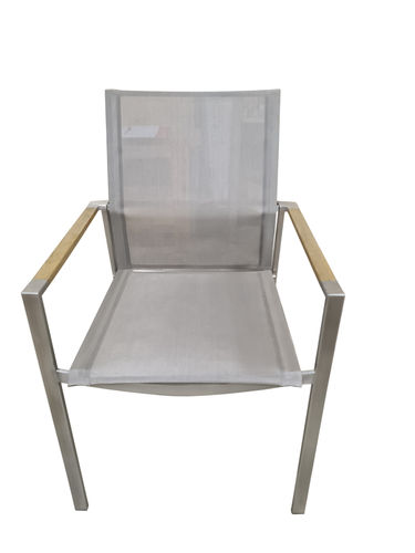Mercury Armchair - weathered and some marks to sling (stainless steel / Textilene® sling - Titanium)
