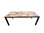 Aura table 200 - weathered and marked (graphite frame / teak top)