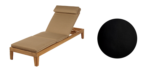 Lounger cushion - lounger not included (Sunbrella® fabric - black, see second image)