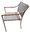 Quattro stacking armchair - ex display / weathered and marks to sling (s.steel / platinum)