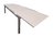 Equinox Extending Table 360 - marks to frame (stainless steel / ivory)